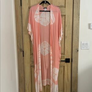 VENUS Peach Tie-Dye Kimono